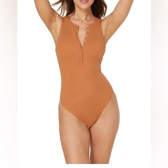 NWT Andie Swim, The Malibu, Chestnut, Size L - Picture 1 of 5